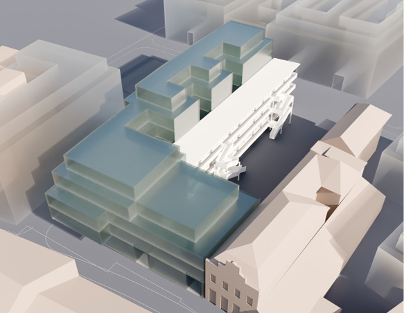 Massing study – aerial view 1